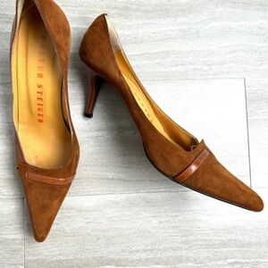 Walter Steiger Brown Suede Heels
